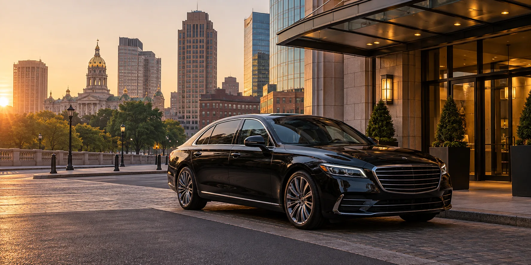 Black private car for hartford travel